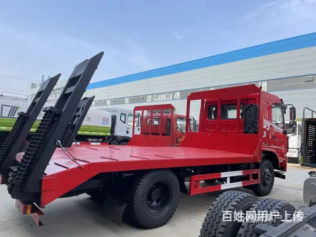 东风D3黄牌单桥挖机平板车 拖板车 物美价廉 - 图片 4