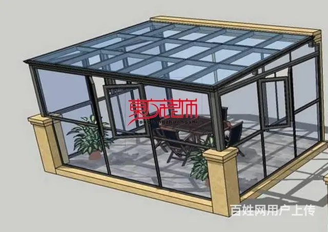 淄博玻璃采光顶玻璃阳光房玻璃幕墙隔热断桥铝合金窗户 - 图片 3
