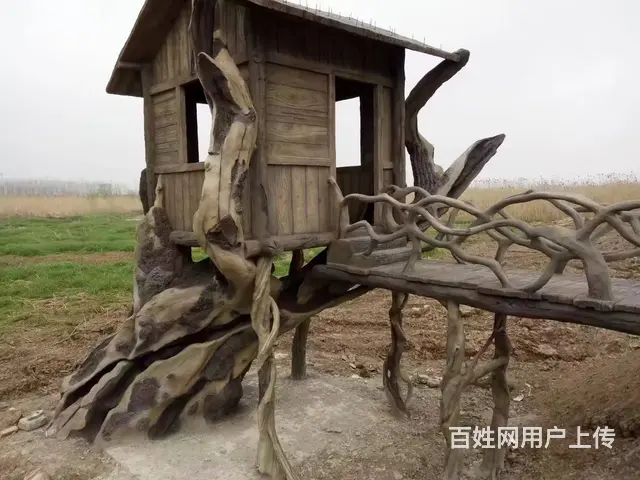 混凝土水泥仿木纹地面仿木纹墙面仿木纹仿木屋 - 图片 3