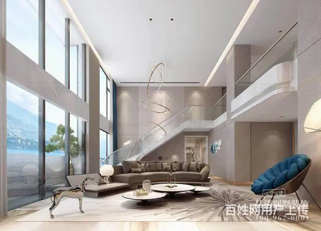 现代风格500平米常州别墅装修案例 - 图片 3
