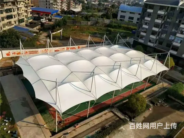 学校篮球场羽毛球场膜结构顶棚定制安装,越宏88折起 - 图片 7