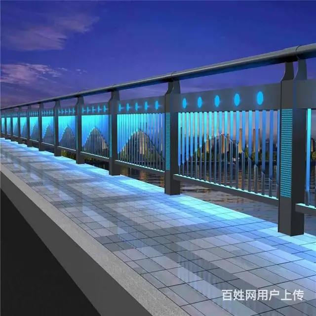 不锈钢栏河款式 河道仿木护栏 - 图片 4
