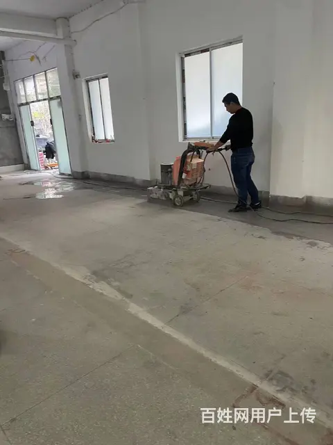 水泥地打磨 水泥地面打磨环氧地坪漆仓库厂房地面打磨 - 图片