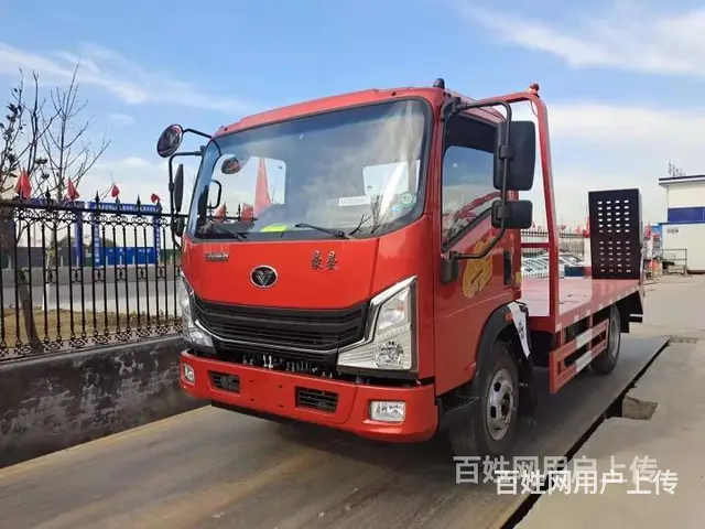 板长含斜坡4.2米钩机拖车挖机平板车 厂家电话 - 图片 2