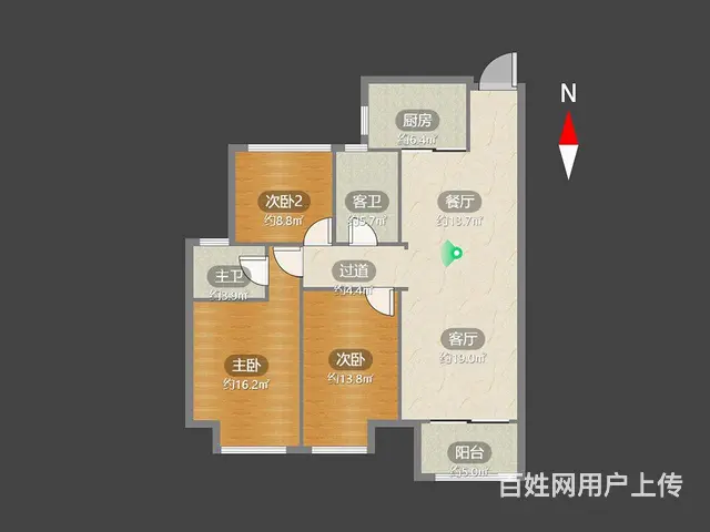 新出上书房 3房2卫纯毛坯 三开间朝南明厨明卫全天阳光有钥匙 - 图片 9