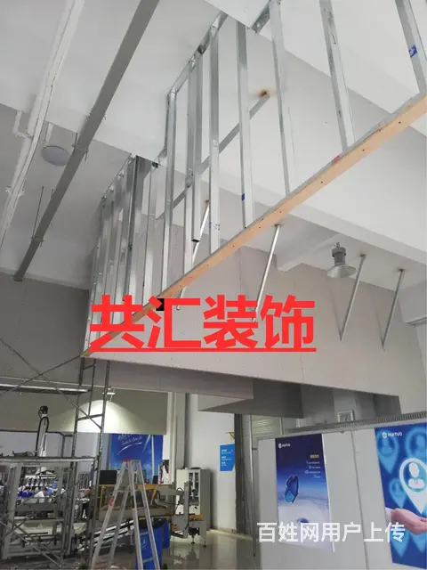 金坛直溪厂房装修 金坛轻钢龙骨隔墙 矿棉板吊顶 溧 - 图片 6