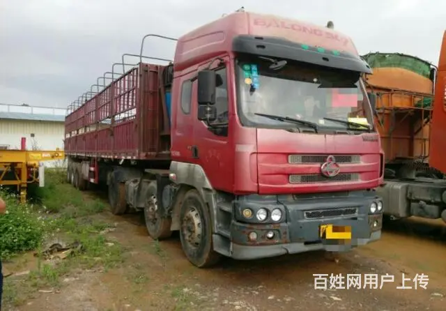 前四后四拖车13米平板高栏挂 - 图片 7