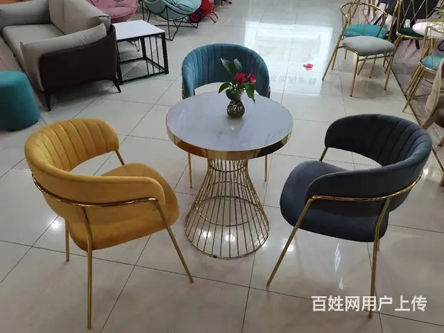 通用桌椅茶几组合 饮品店 奶茶店 餐饮店 - 图片 1