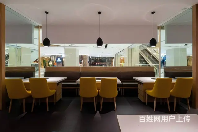 现代简约餐厅家具软包卡座分段靠背板式桌椅设计感桌椅 - 图片 5
