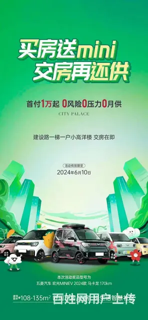 1万买东风宸苑三室四室一梯一户小高洋楼送汽车 - 图片