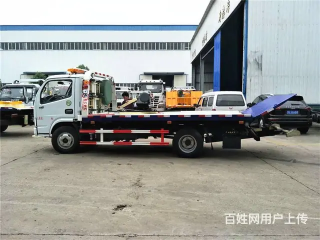 8吨平板一拖二清障车，东风天锦高速救援车分期付款 - 图片 11