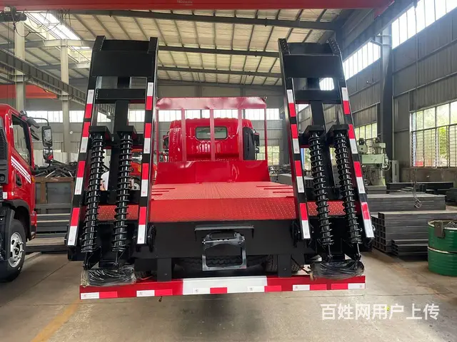 东风拖车报价 国六单桥平板车　150挖机拖板车现车 - 图片 12