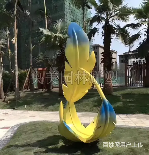 羽毛不锈钢雕塑,羽毛雕塑定制厂家 - 图片 4