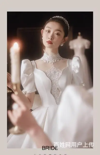 几乎全新婚纱，只穿过一次 - 图片 1
