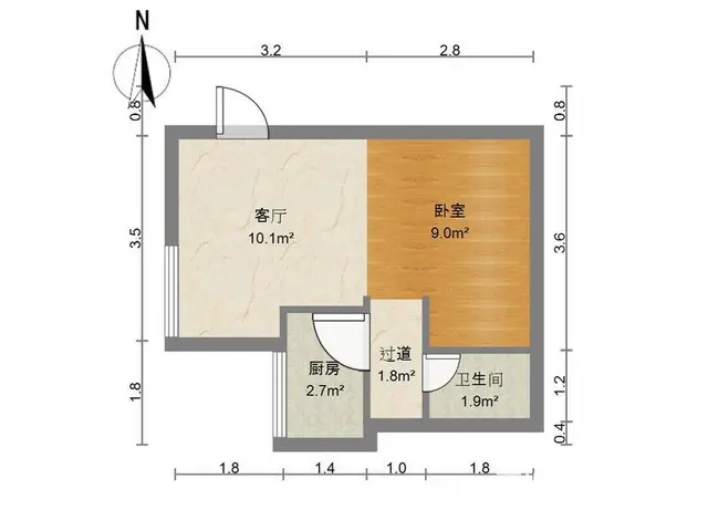 双城汇 1室1厅35.88m?整租 - 图片 6