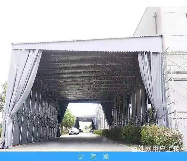 户外移动推拉雨棚伸缩帐篷遮阳停车棚大排档遮雨可活动 - 图片 3