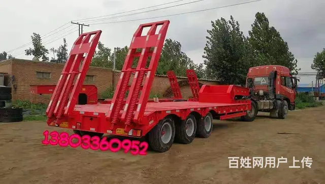 挖掘机运输拖板车，大型设备运输拖板车 - 图片 5