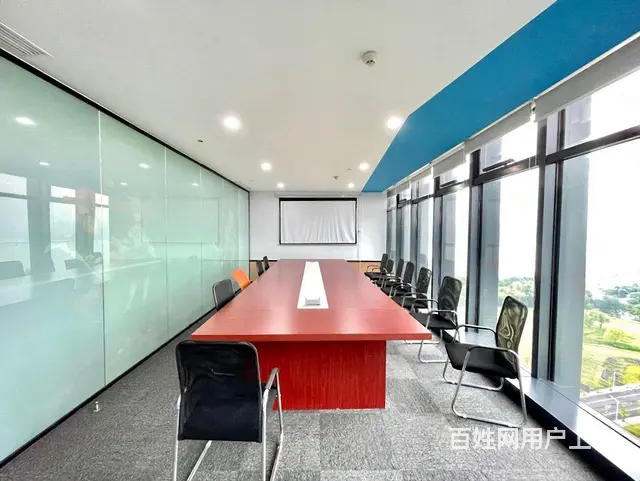 滨江甲级写字楼一线江景豪华装修办公室 不要转让费 带家具 - 图片 5