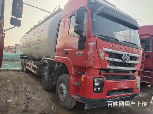低价出售二手杰狮散装水泥罐车390马力国五前四后八 - 图片 3