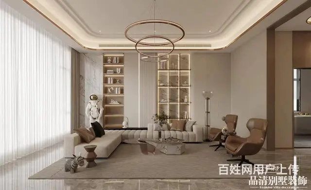 常州别墅装修：365㎡现代轻奢，柔软又高级 - 图片 5