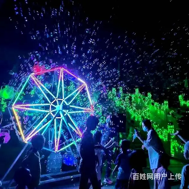 网红摩天轮泡泡机360度喷射泡泡机互动游乐设备租售 - 图片 3