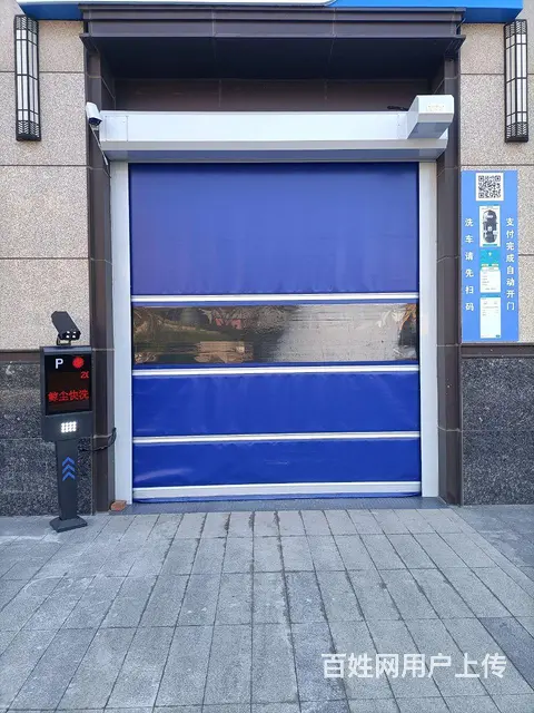专业PVC快速卷帘门，电动卷帘门，抗风卷帘门，道闸 - 图片 1