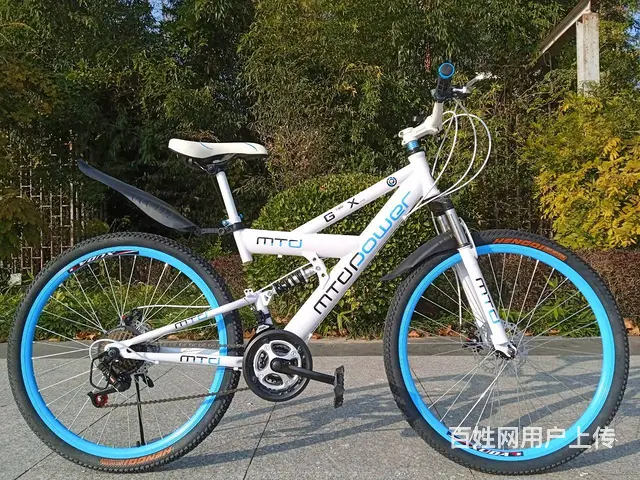 赔钱清仓全新双减震双碟刹山地自行车带后座可以带人 - 图片 1