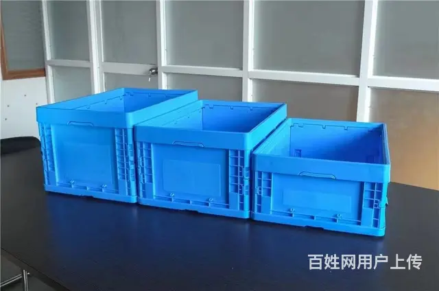 鞍山折叠塑料箱,塑料筐,卡板箱,周转箱,双色错位箱 - 图片 2