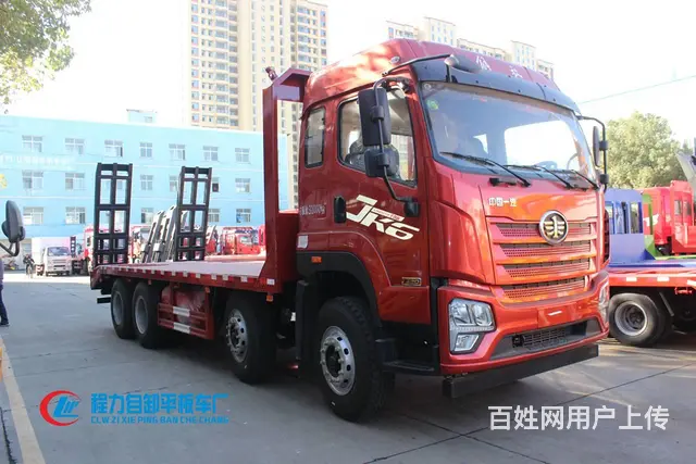 解放JK6前四后八平板车 运输400大挖机拖板车 - 图片 2