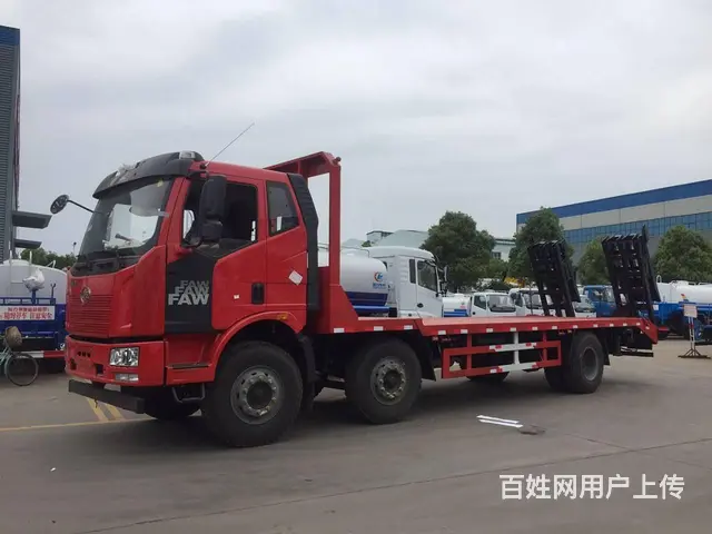 解放小三轴平板车 拖220中型挖机运输车 全国直销 - 图片 10