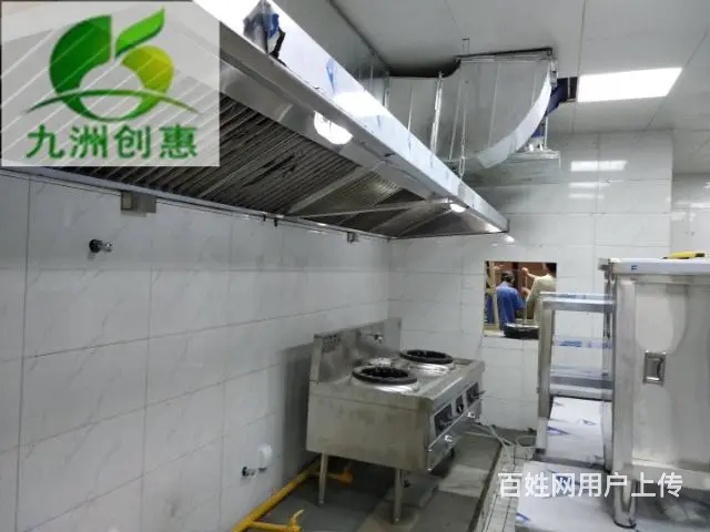 风机安装，油烟净化器，厨房排烟管道，不锈钢烟罩 - 图片 2