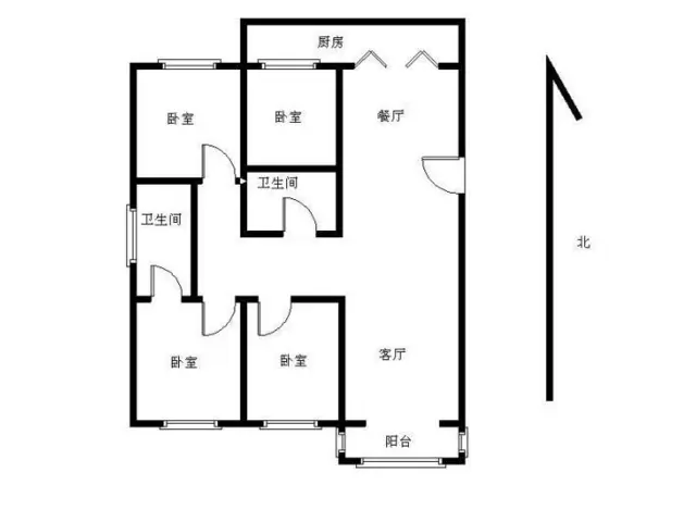 思北 国贸信隆城 正规四房 采光好 南北通透 户型方正采光好 - 图片 10