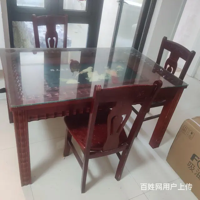 房屋装修，低价出售实木餐桌椅 - 图片