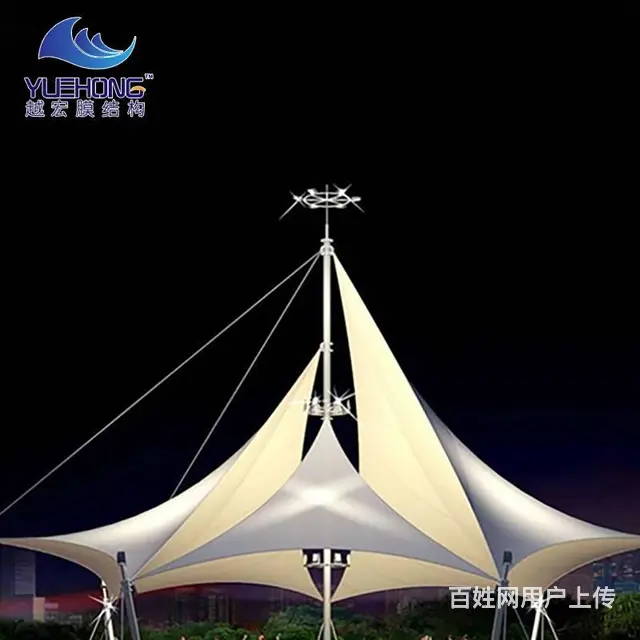 膜结构遮阳棚,景区膜结构遮阳棚雨棚定制,越宏优惠 - 图片 9