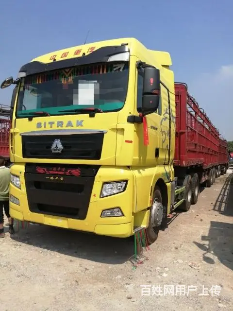 13米高低板高栏，汕德卡牵引车 - 图片 1