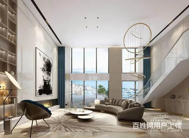 现代风格500平米常州别墅装修案例 - 图片 2