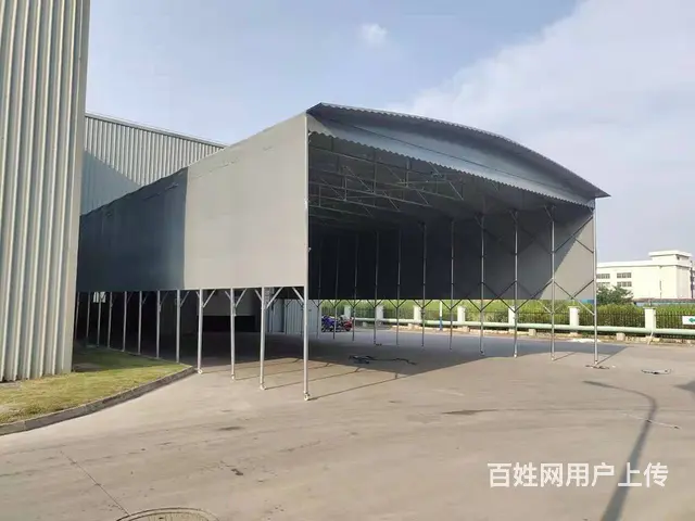 户外移动推拉大型帐篷夜市伸缩式折叠雨棚活动收缩遮阳 - 图片 2