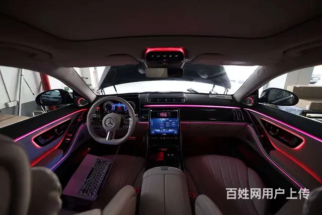 新款奔驰S450L改装主动式氛围灯，旋转高音香氛 - 图片 2