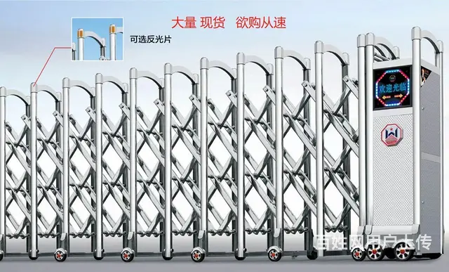 揭阳电动门 电动伸缩门 伸缩门厂家快速卷帘门 - 图片 2