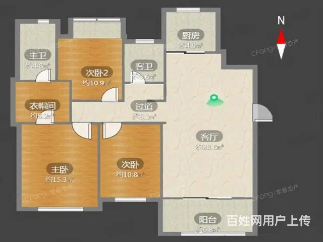 D铁沿线路劲铂隽旁嘉宏云顶精装3室2卫通透三朝南中高楼层边户 - 图片 11