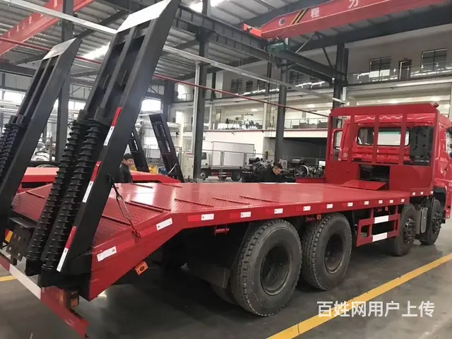 厂家平板运输车直销东风专底D7拖板车拖40吨平板车 - 图片 1