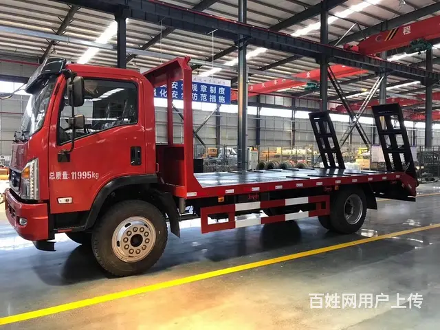 4米8大运平板车拉80挖机拖车120挖机平板车 - 图片 11