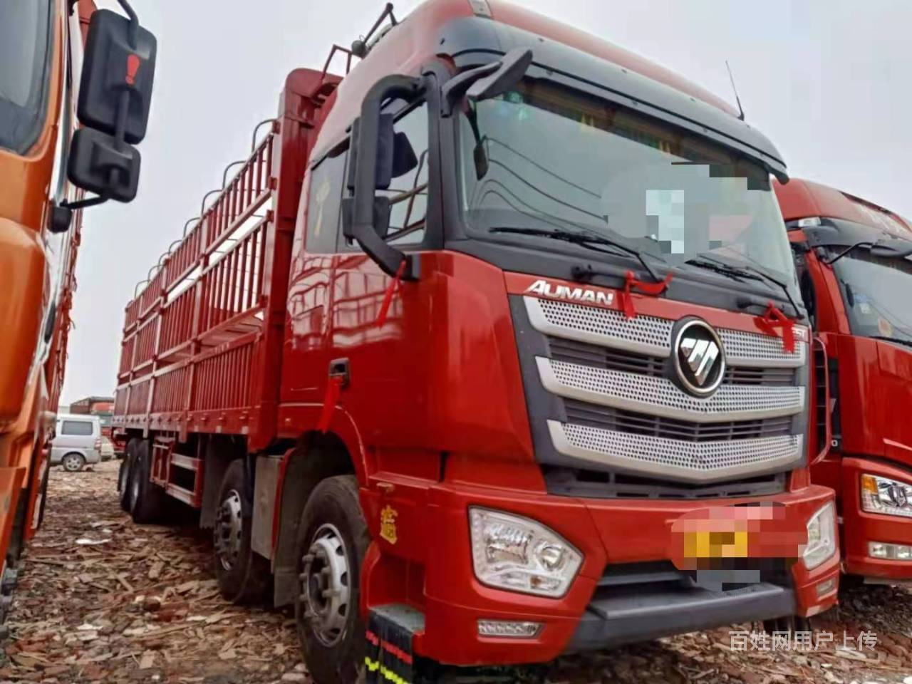 二手载货车国五欧曼est前四后八高栏车400马力