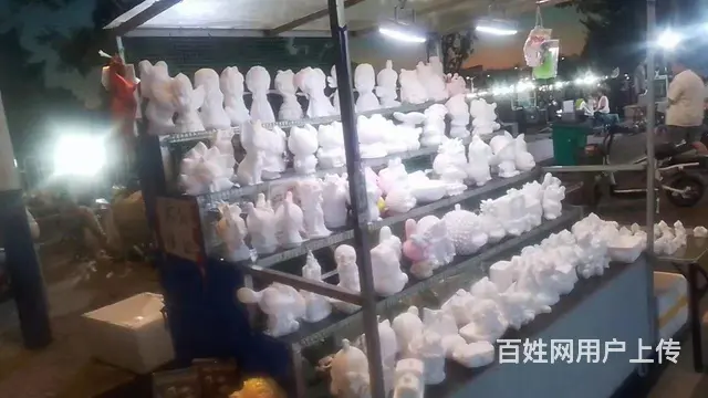 (旺铺猫)：副业  曲阜体育场，石膏娃娃彩绘摊位 - 图片 2
