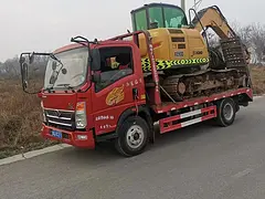 中山小型挖机平板车 拉75/80挖机拖车多少钱一辆