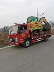 中山小型挖机平板车 拉75/80挖机拖车多少钱一辆