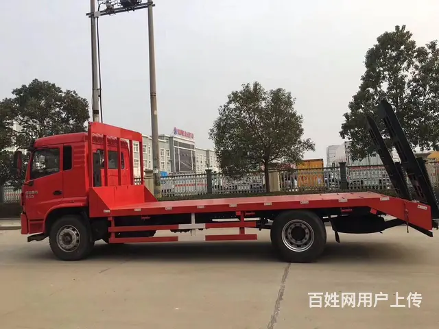 厂家直销 拖15吨挖机平板拖车 红岩单桥平板车 - 图片 5