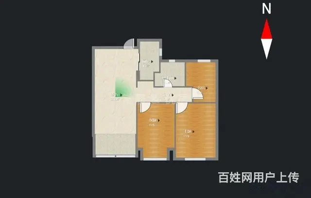精装修，金新鼎邦3室2厅1卫1厨1台（全天采光，实 - 图片 1