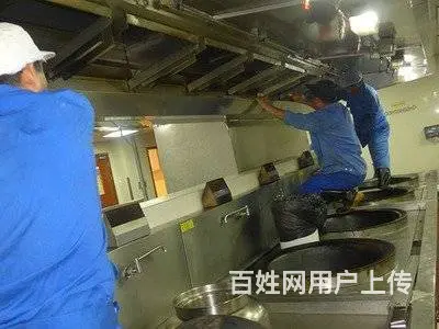 昆山千灯镇酒店饭店单位食堂油烟机清洗公司 烟道清洗 - 图片 1