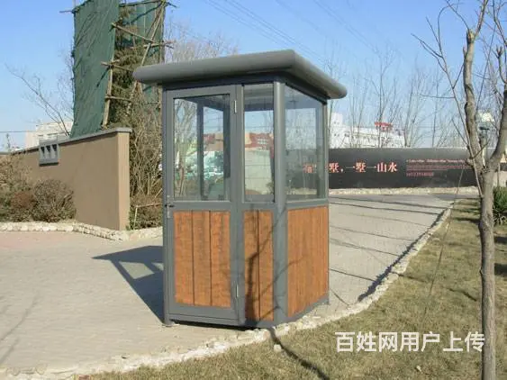 山西太原娄烦不锈钢岗亭，治安岗亭，金属雕花版岗亭 - 图片 2